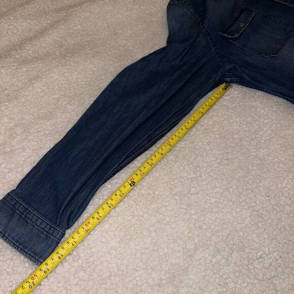 Levi's Men's Denim Button Down Long Sleeve Shirt Dark Wash Size XXL EUC - Picture 10 of 11